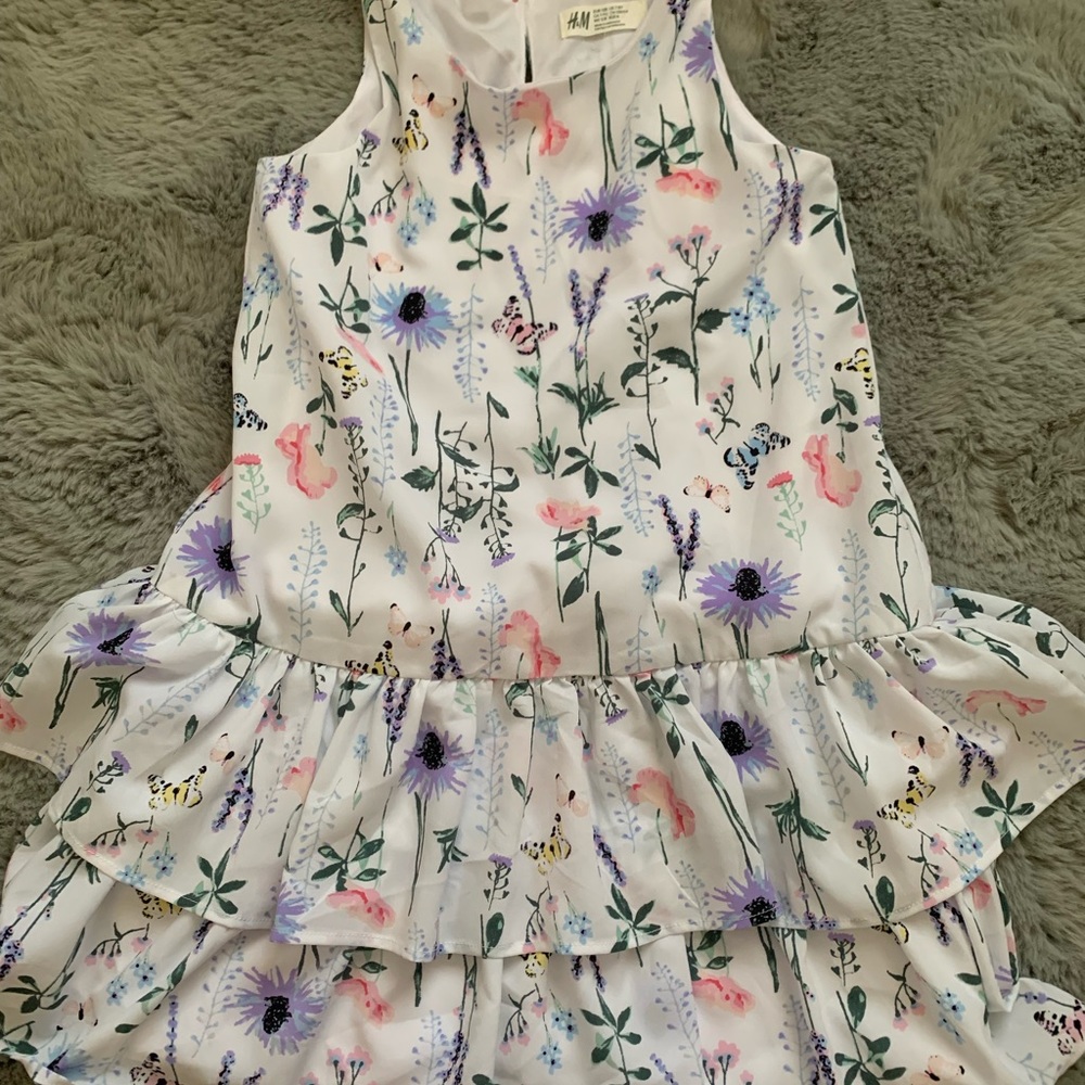 H & M tiered ruffle floral dress